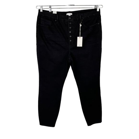 Good American GWRB961TNA Good Waist skinny jeans black plus size 24